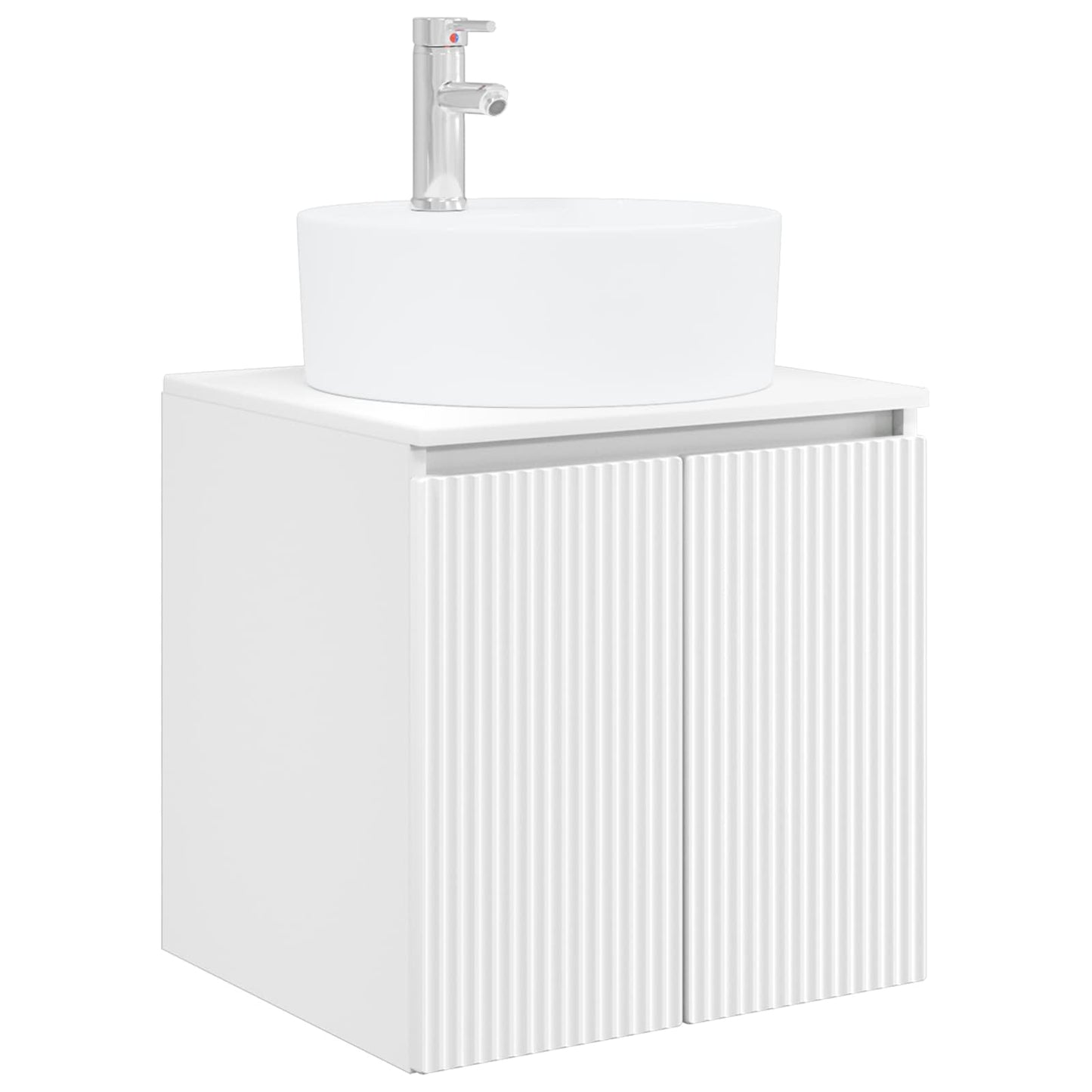 vidaXL Επιτοίχια Λεκάνη Έπιπλο Λευκό 49,5 x 44,5 x 65 εκ