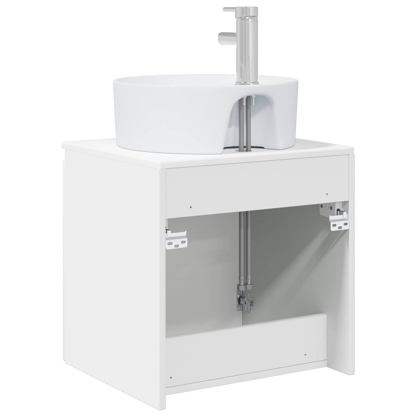 vidaXL Επιτοίχια Λεκάνη Έπιπλο Λευκό 49,5 x 44,5 x 65 εκ