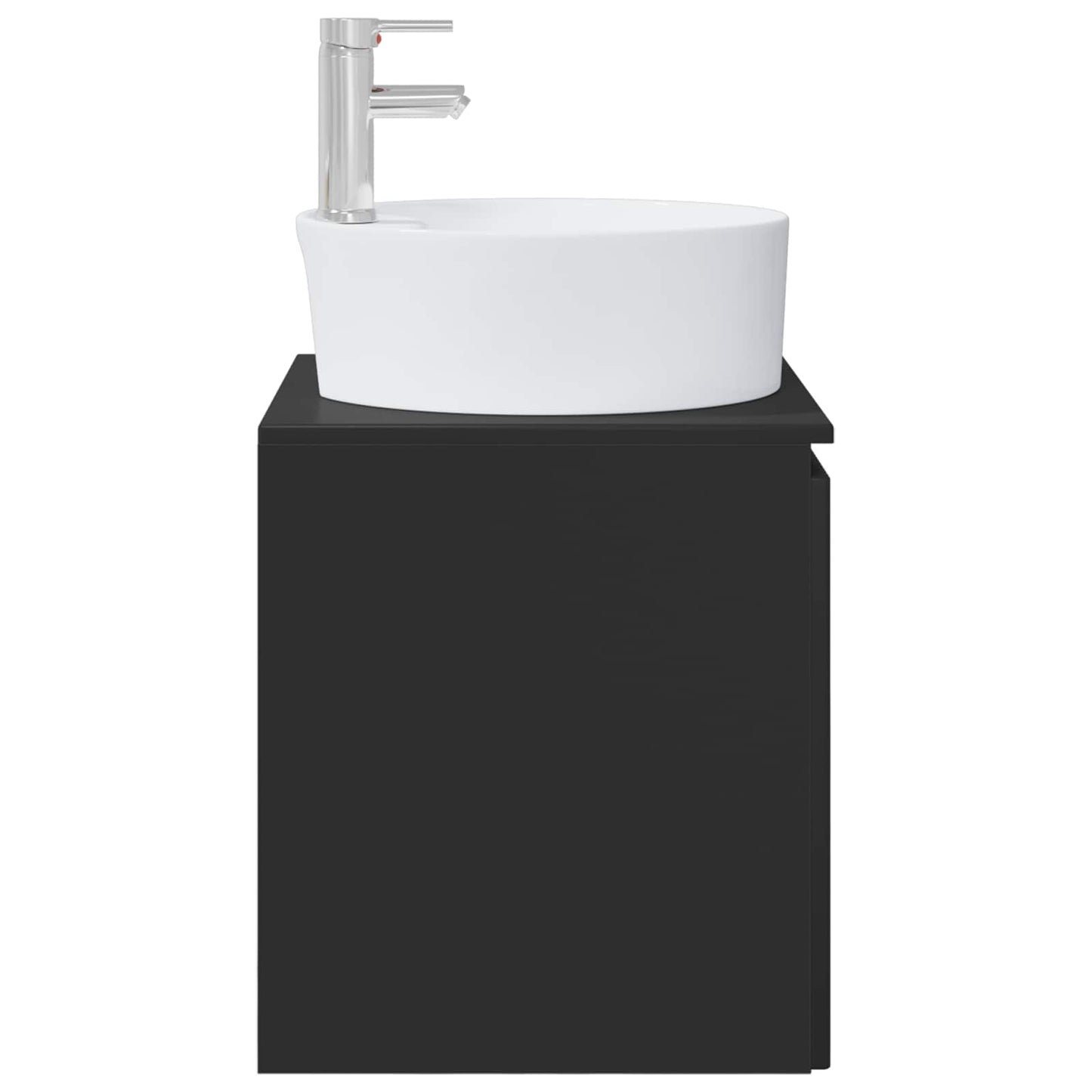 vidaXL Επιτοίχια Λεκάνη Έπιπλο Μαύρο 49,5 x 44,5 x 65 εκ