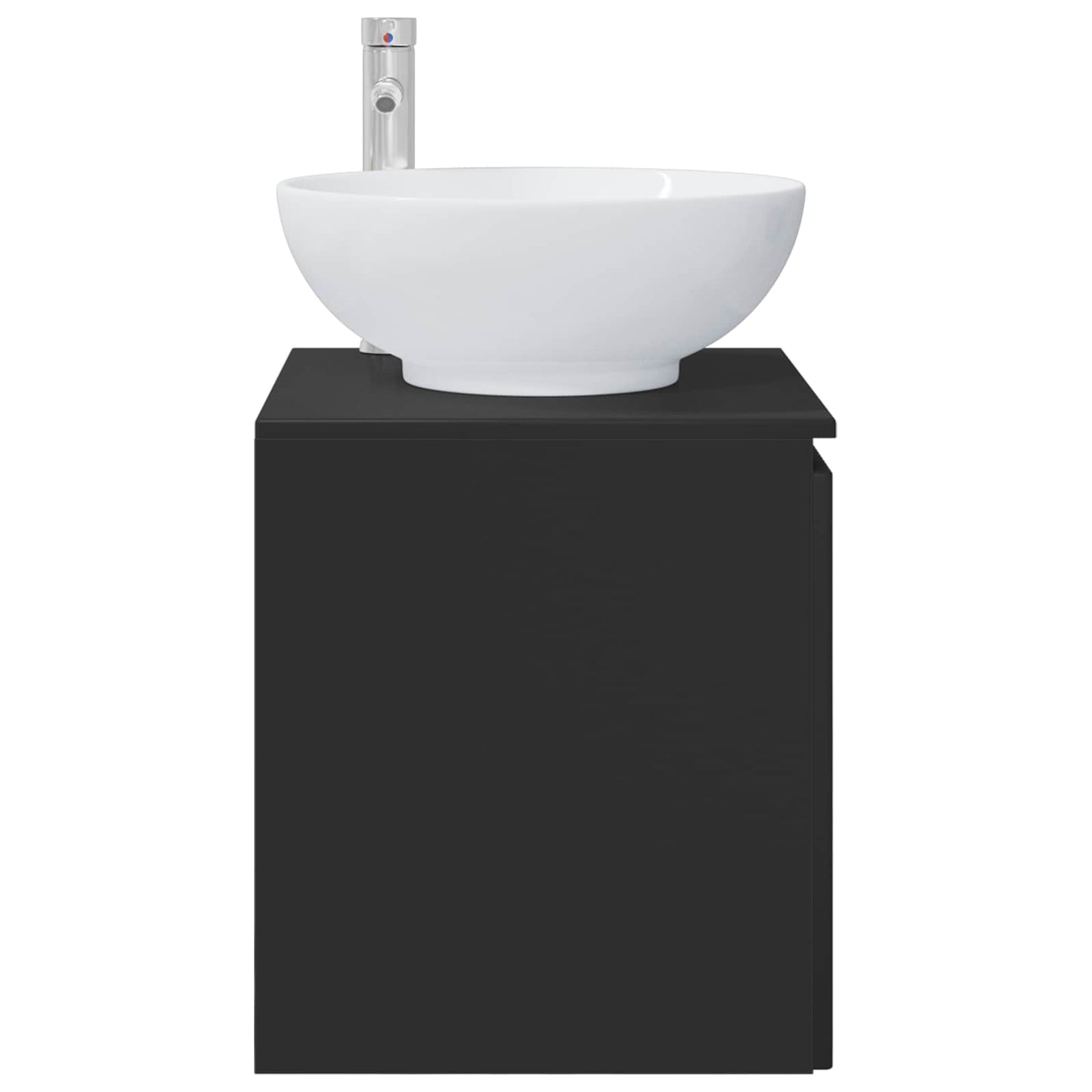 vidaXL Επιτοίχια Λεκάνη Έπιπλο Μαύρο 49,5 x 44,5 x 65 εκ