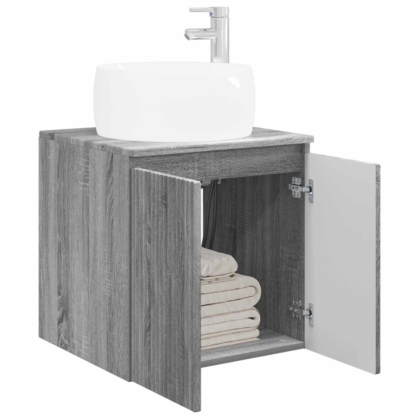 vidaXL Επιτοίχια Λεκάνη Έπιπλο Γκρι Sonoma 49,5 x 44,5 x 66 εκ