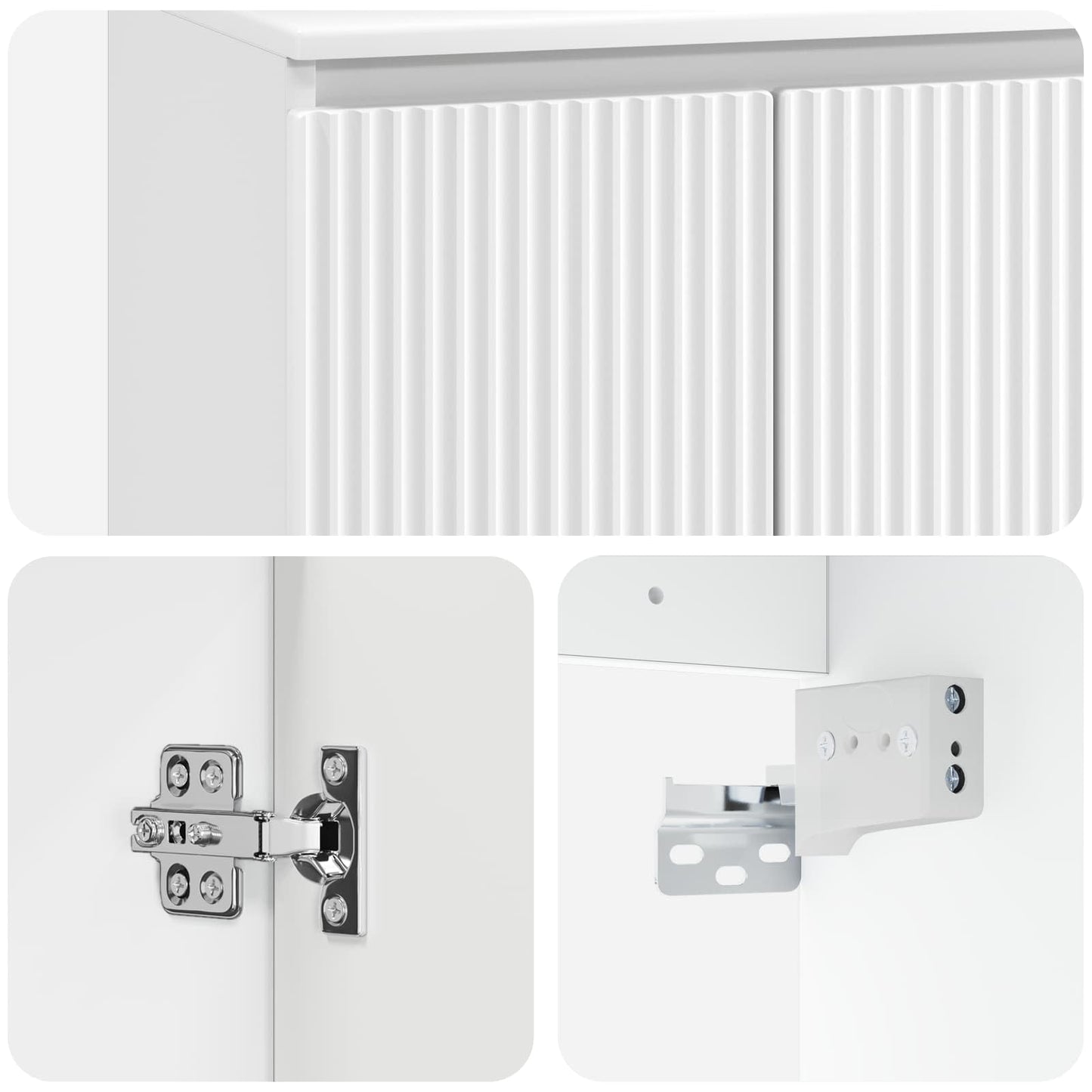 vidaXL Επιτοίχιος νιπτήρας βανίλιας Λευκό 49,5 x 44,5 x 65,5 εκ