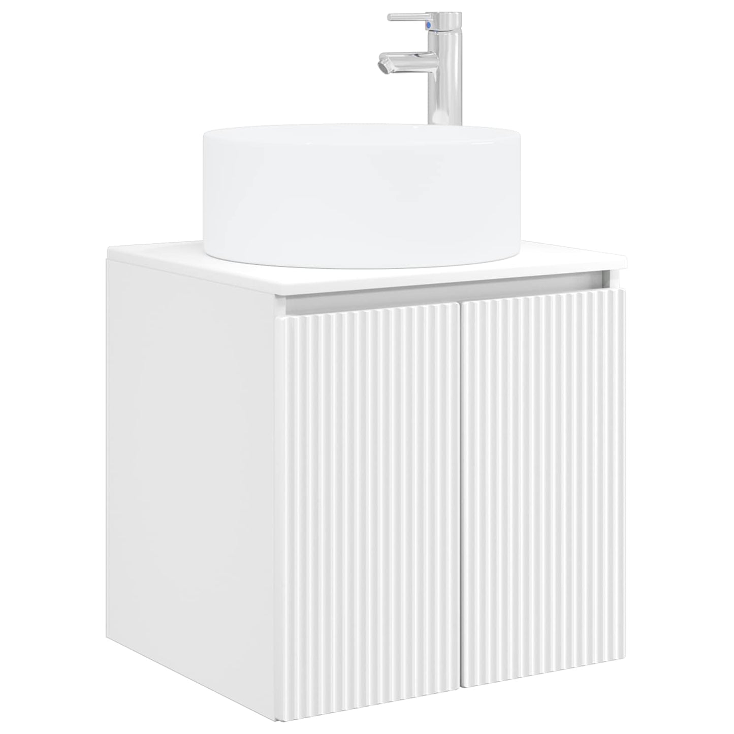 vidaXL Επιτοίχιος νιπτήρας βανίλιας Λευκό 49,5 x 44,5 x 65,5 εκ