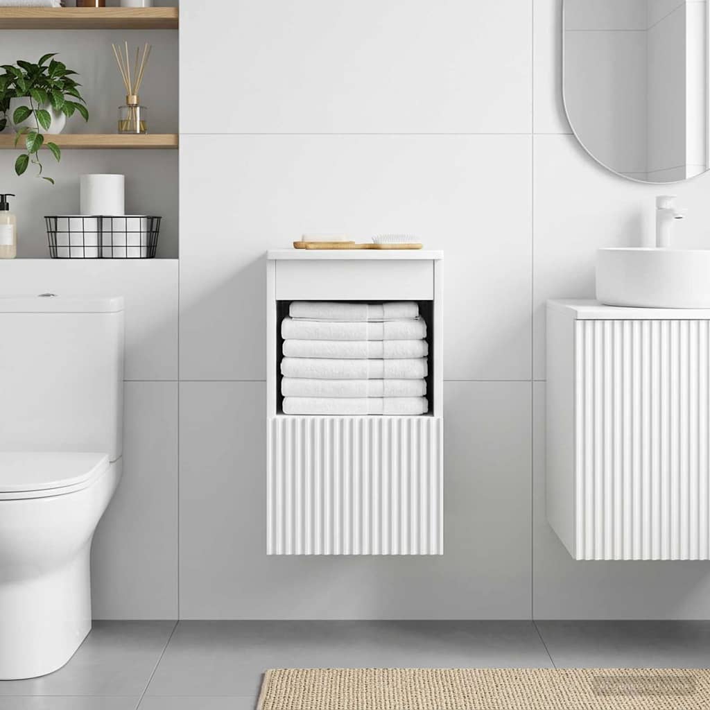 vidaXL Ντουλάπι Μπάνιου Λευκό 30 x 35 x 50 εκ. Επεξεργασμένο Ξύλο