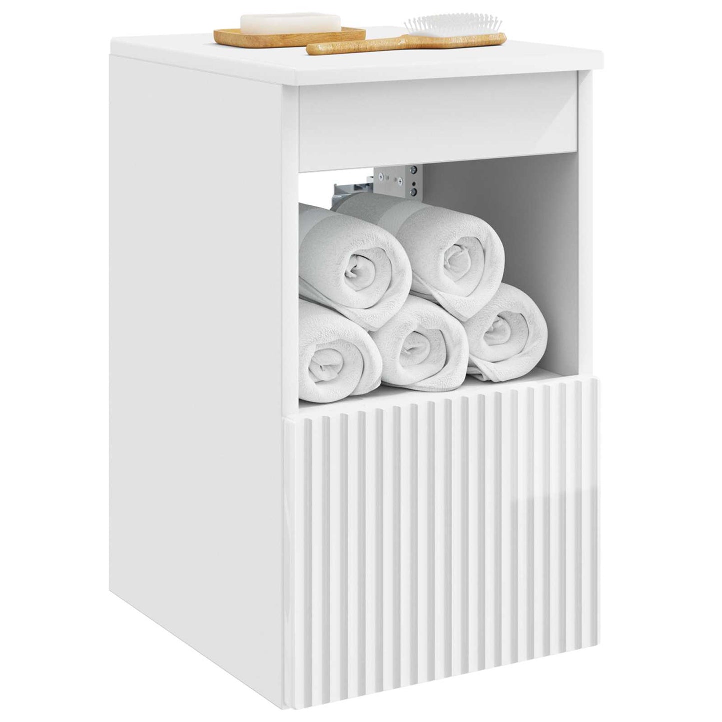 vidaXL Ντουλάπι Μπάνιου Γυαλιστερό Λευκό 30 x 35 x 50 εκ.
