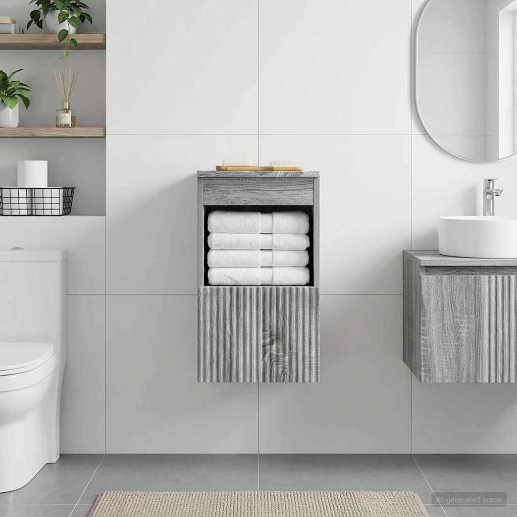 vidaXL Ντουλάπι Μπάνιου Γκρι Sonoma 30 x 35 x 50 εκ.