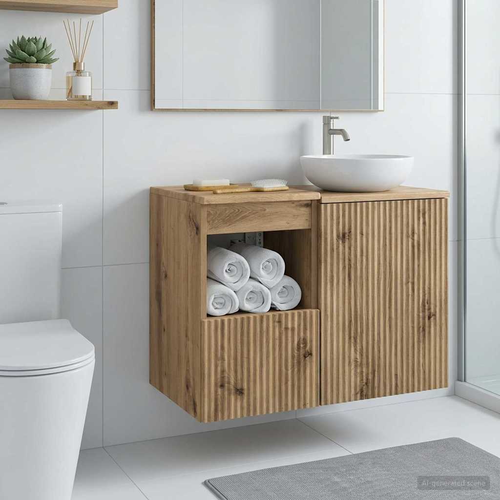 vidaXL Ντουλάπι Μπάνιου Artisan Δρυς 30 x 35 x 50 εκ.