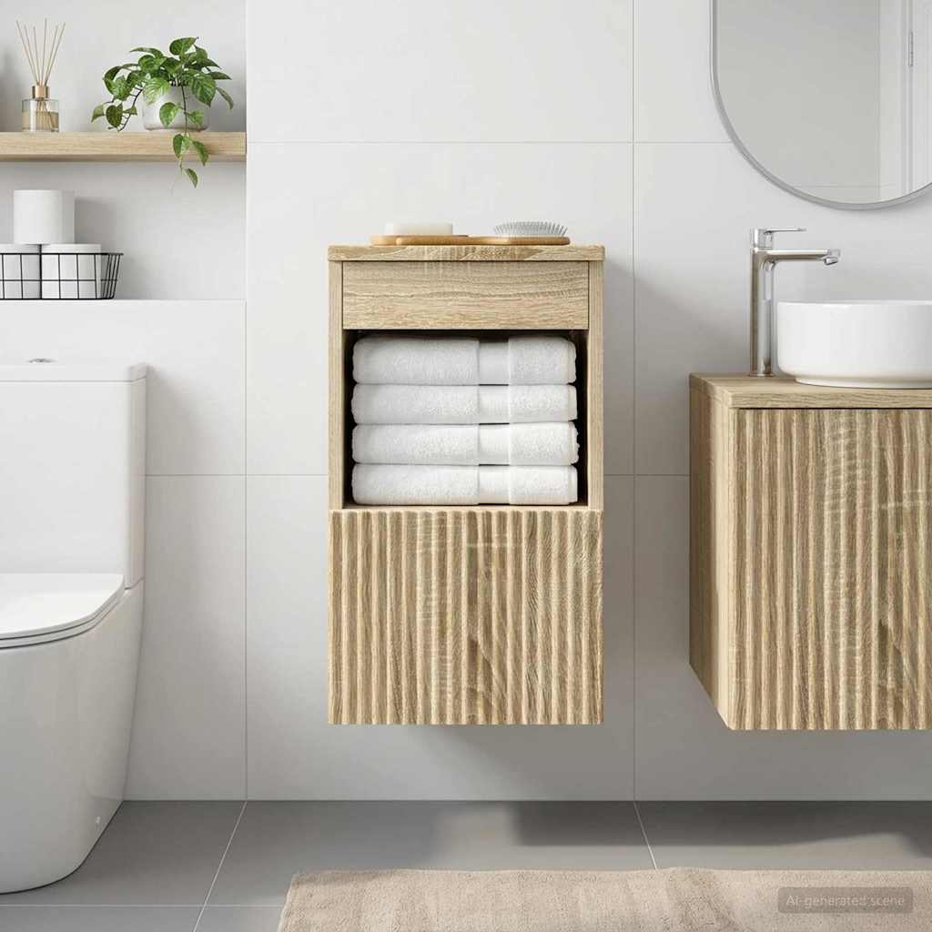 vidaXL Ντουλάπι Μπάνιου Sonoma Δρυς 30 x 41 x 50 εκ.