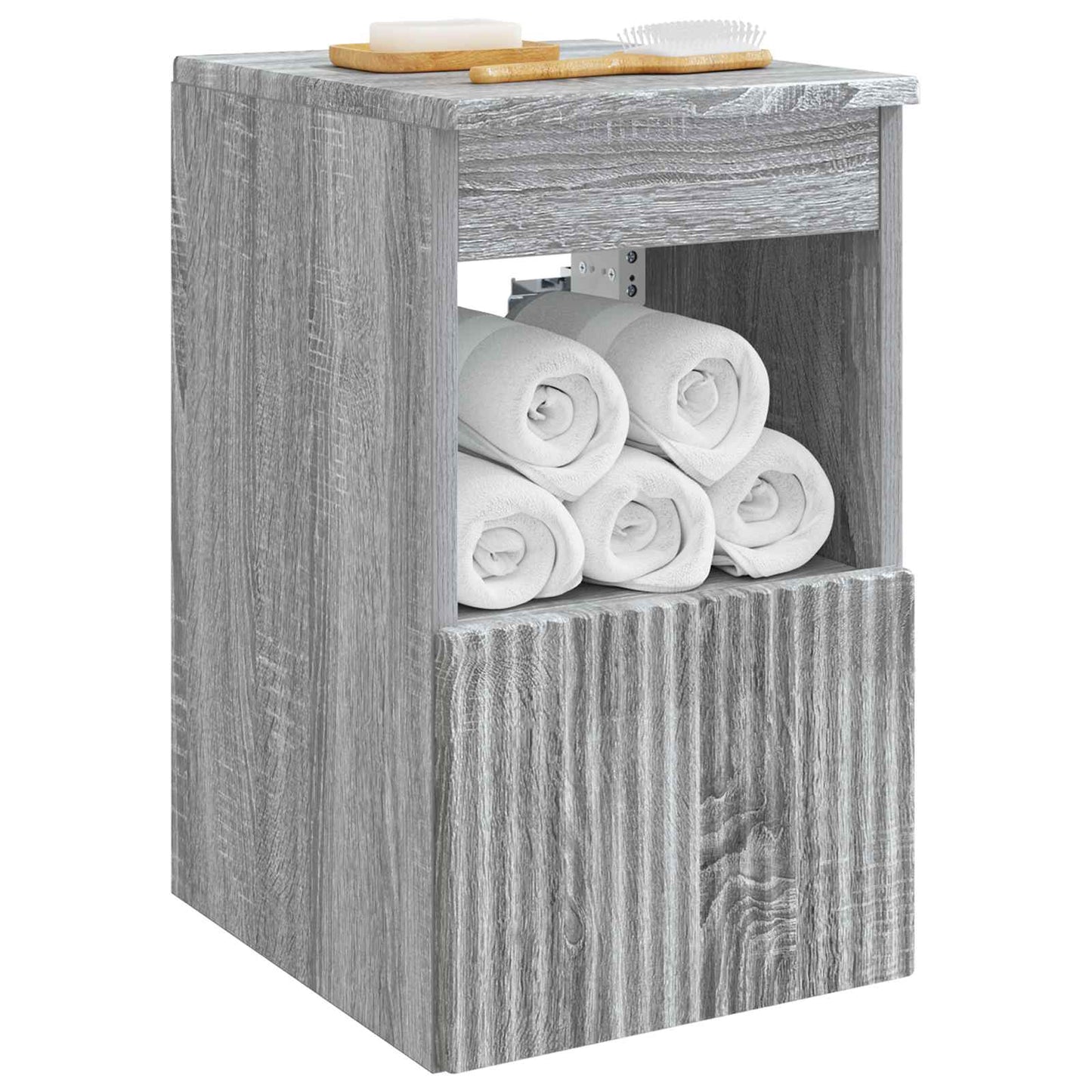 vidaXL Ντουλάπι Μπάνιου Γκρι Sonoma 30 x 41 x 50 εκ.