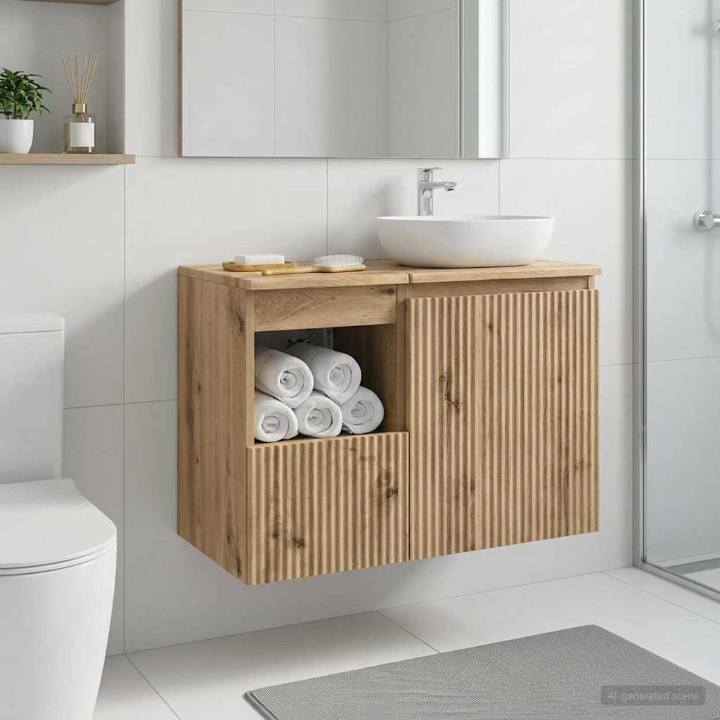 vidaXL Ντουλάπι Μπάνιου Artisan Δρυς 30 x 41 x 50 εκ.