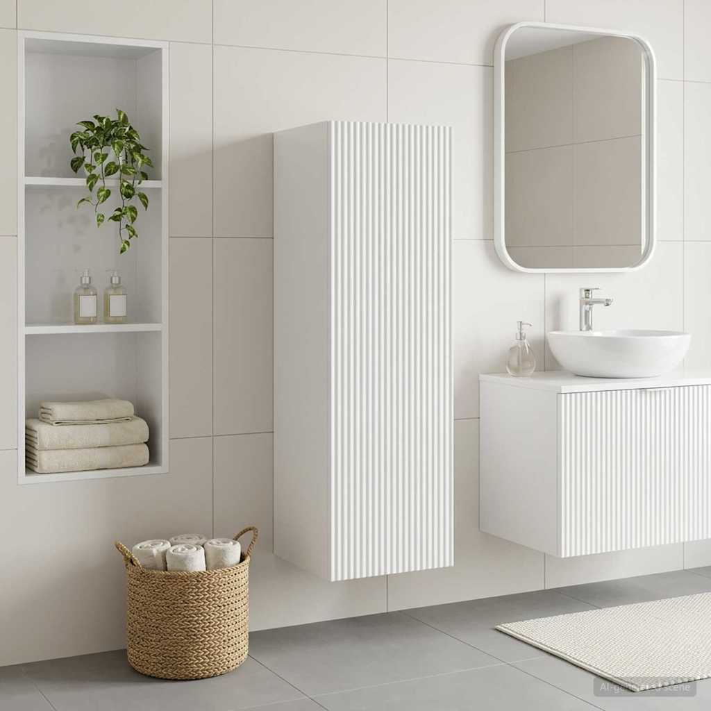vidaXL Τοίχου Ντουλάπα Μπάνιου Λευκό 33 x 34,5 x 100 εκ