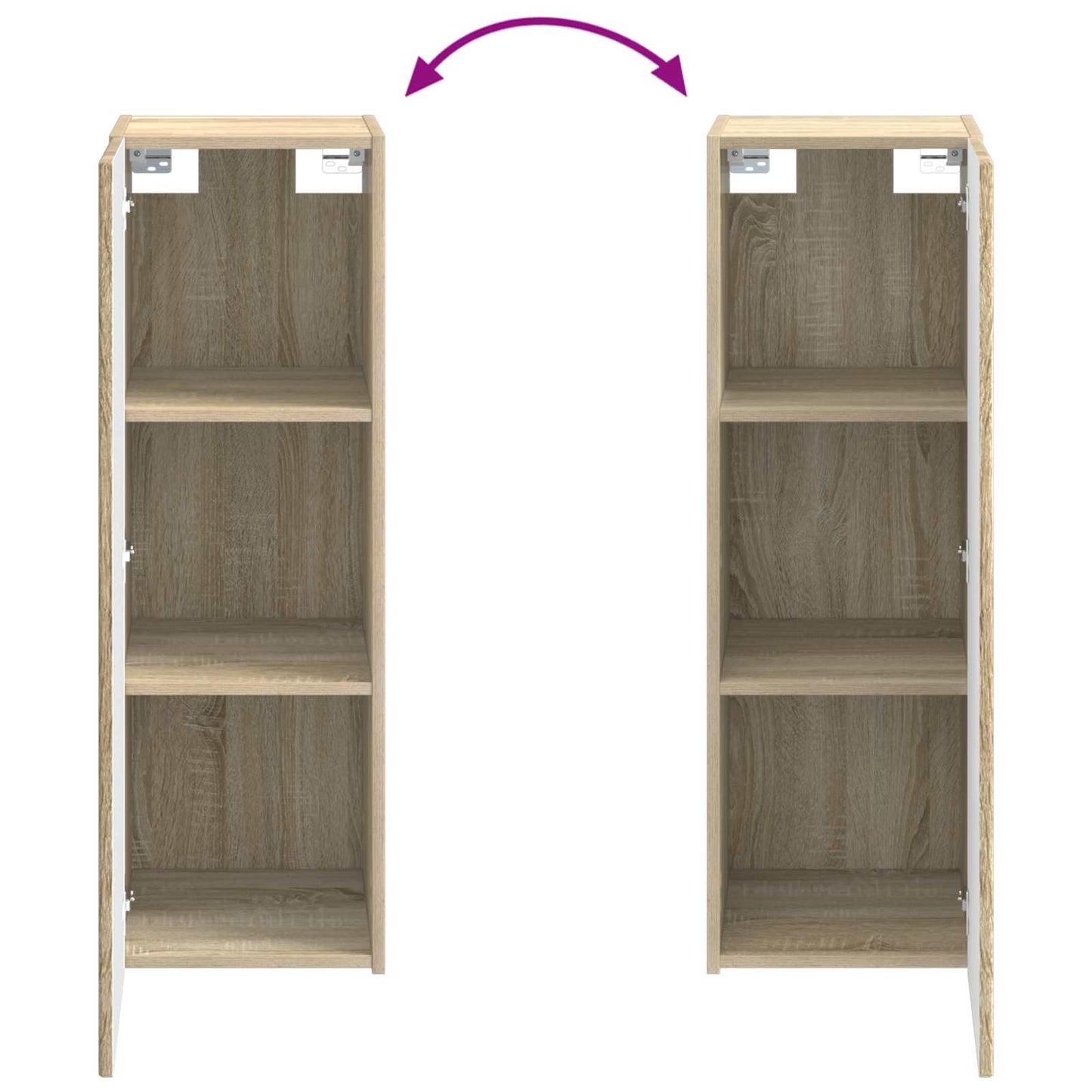 vidaXL Τοίχου Ντουλάπα Μπάνιου Sonoma Δρυς 33 x 34,5 x 100 εκ