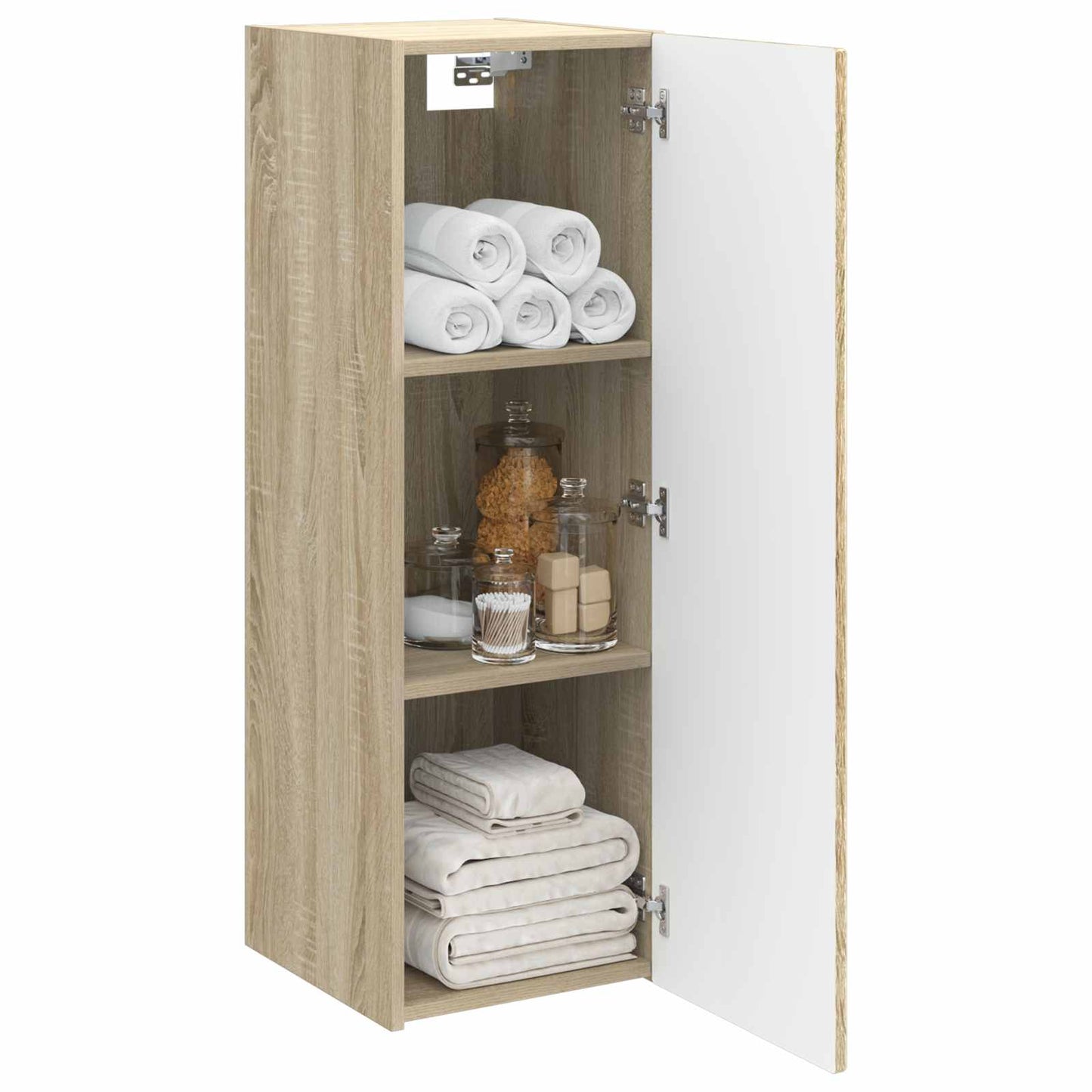 vidaXL Τοίχου Ντουλάπα Μπάνιου Sonoma Δρυς 33 x 34,5 x 100 εκ