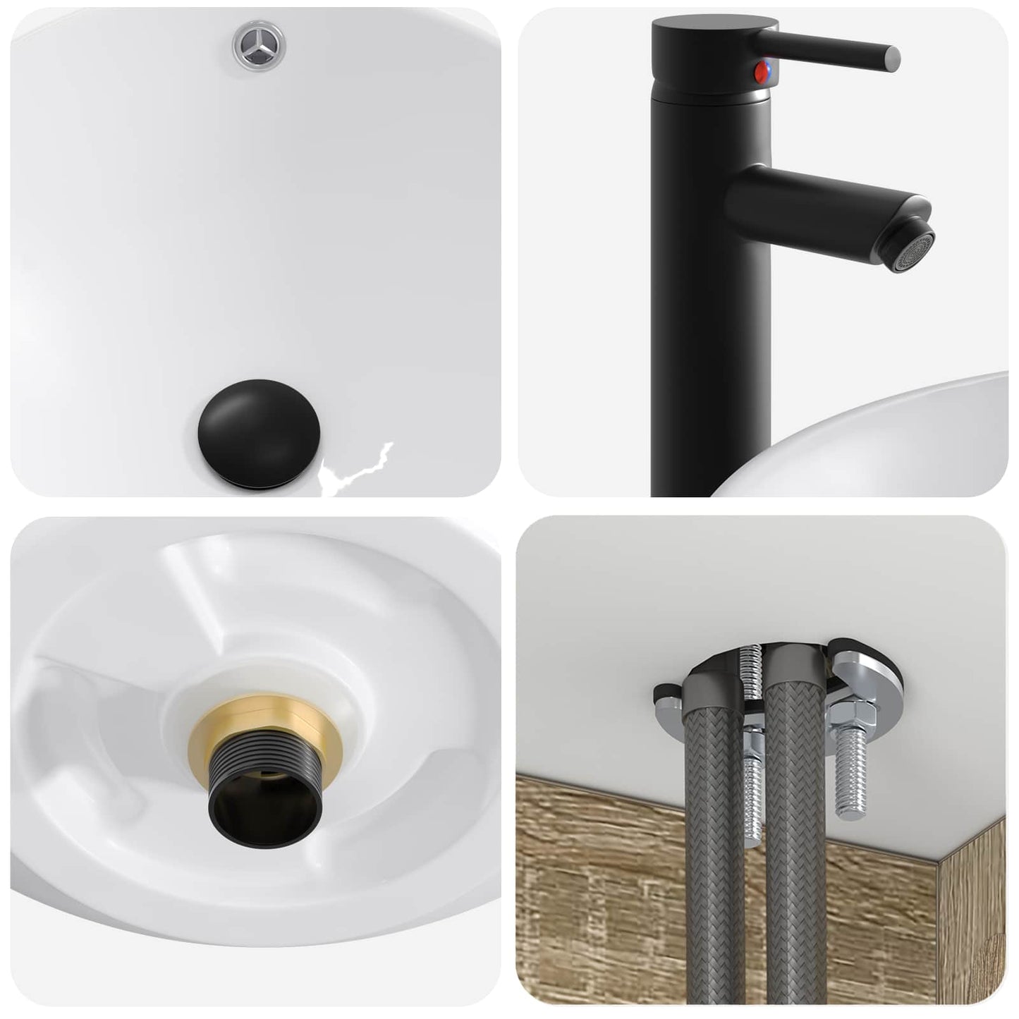 vidaXL Επιτοίχιος νιπτήρας βανίλιας Sonoma Δρυς 39 x 35 x 63 εκ