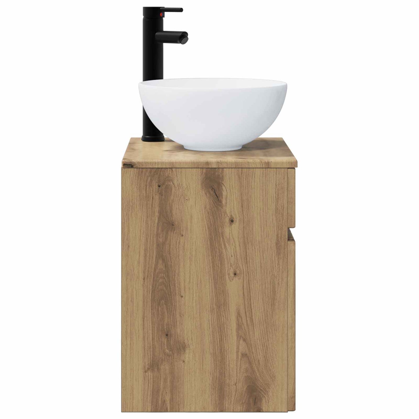vidaXL Επιτοίχιος νιπτήρας βανίλιας Artisan Δρυς 39 x 35 x 63 εκ