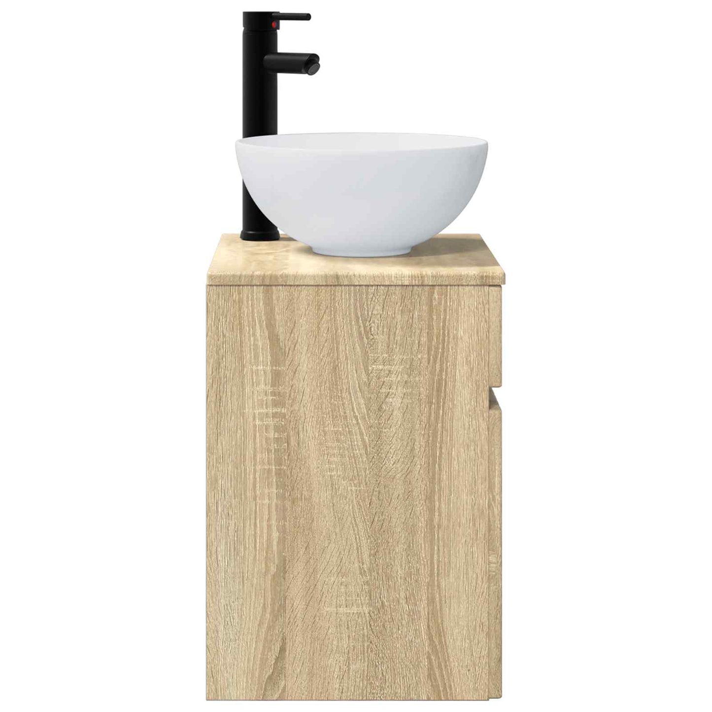 vidaXL Επιτοίχιος νιπτήρας βανίλιας Sonoma Δρυς 39 x 41 x 64,5 εκ.