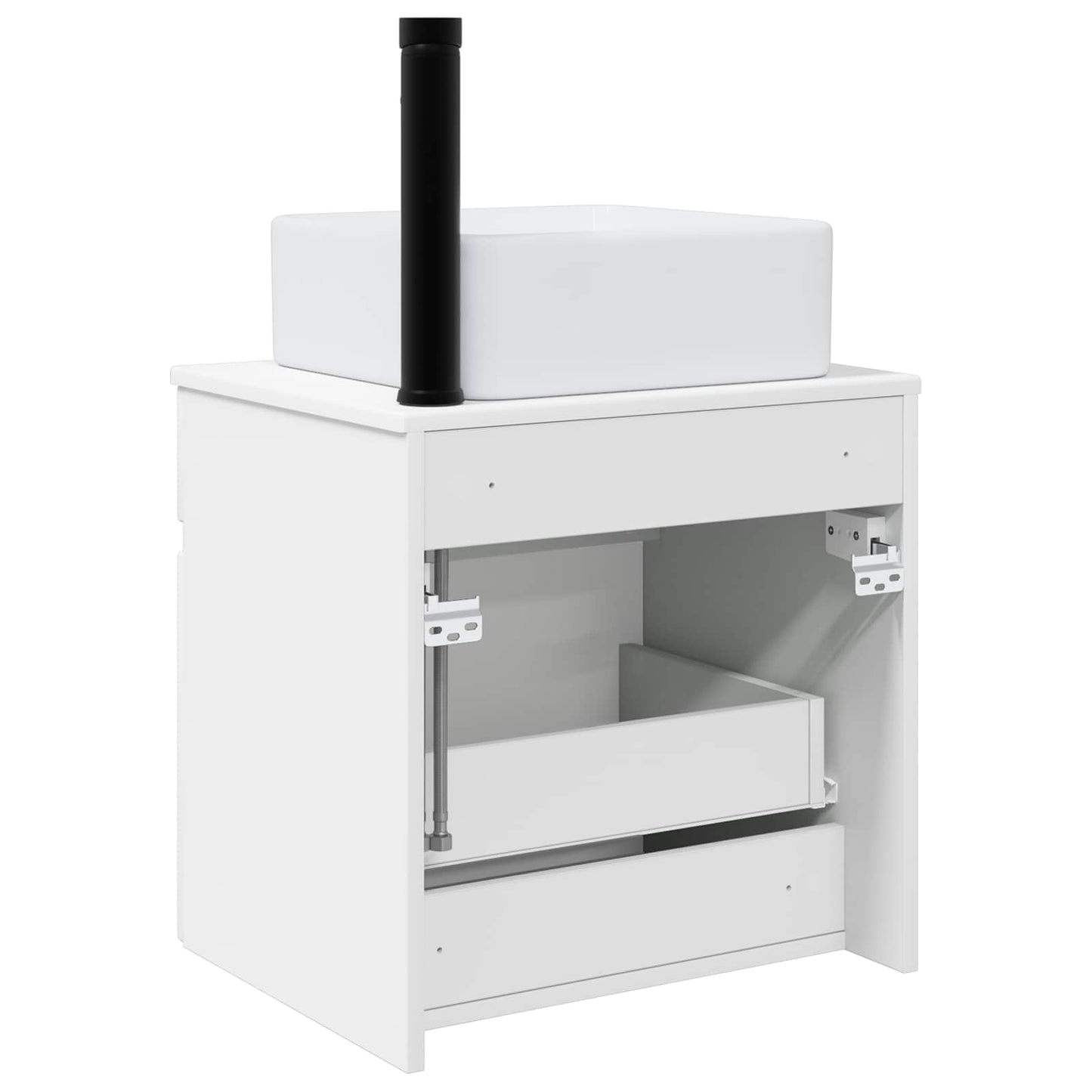 vidaXL Επιτοίχιος νιπτήρας βανίλιας Λευκό 49 x 41 x 63 εκ.