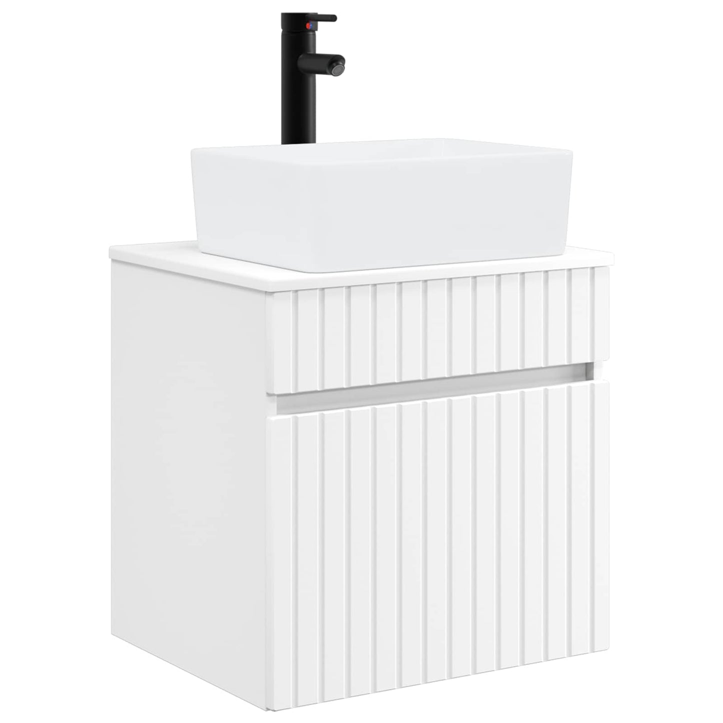 vidaXL Επιτοίχιος νιπτήρας βανίλιας Λευκό 49 x 41 x 63 εκ.