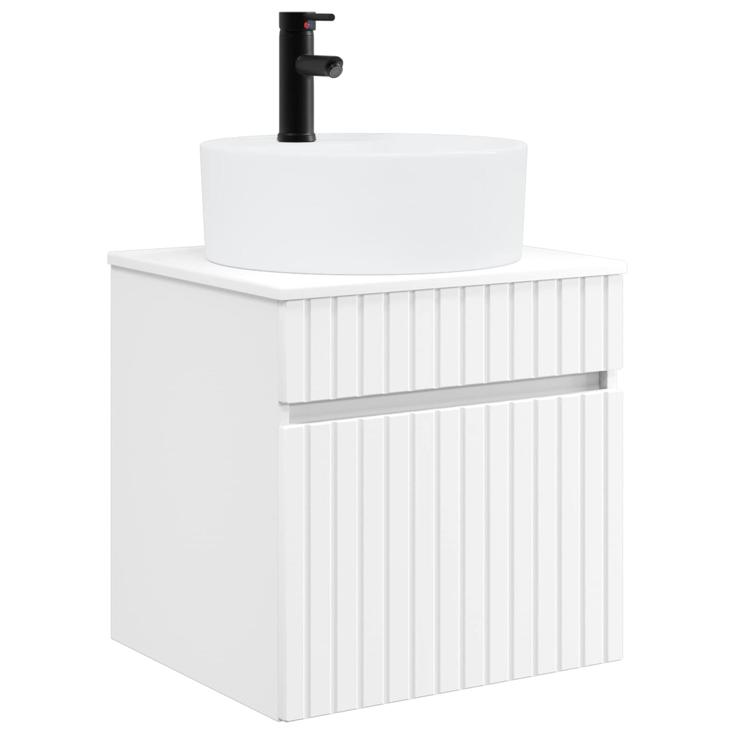 vidaXL Επιτοίχιος νιπτήρας βανίλιας Λευκό 49 x 44,5 x 65 εκ