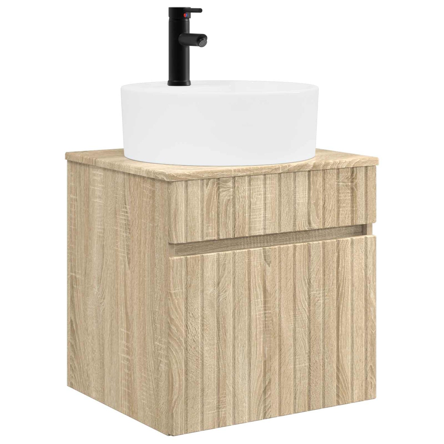 vidaXL Επιτοίχιος νιπτήρας βανίλιας Sonoma Δρυς 49 x 44,5 x 65 εκ