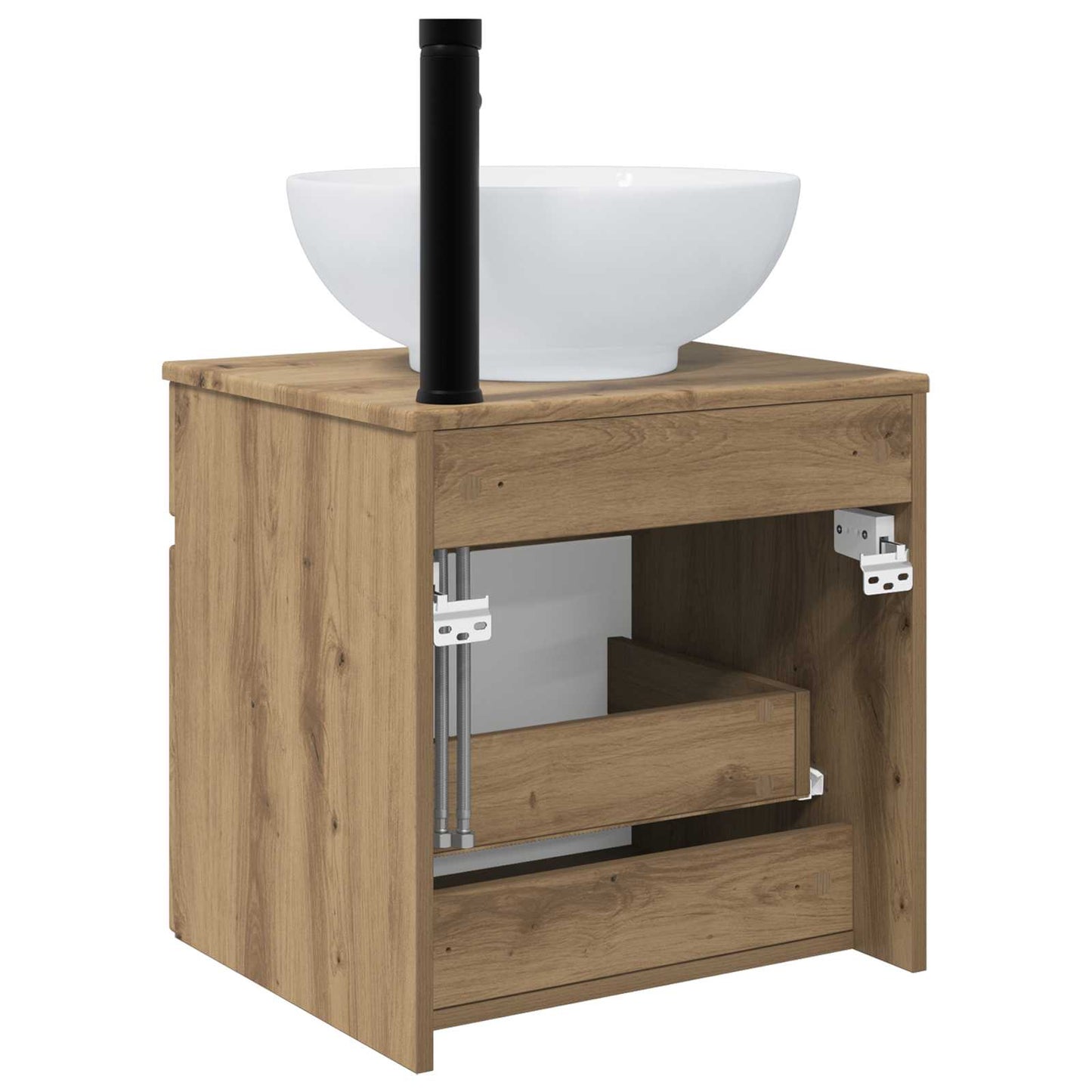 vidaXL Επιτοίχιος νιπτήρας βανίλιας Artisan Δρυς 49 x 44,5 x 66,5 εκ