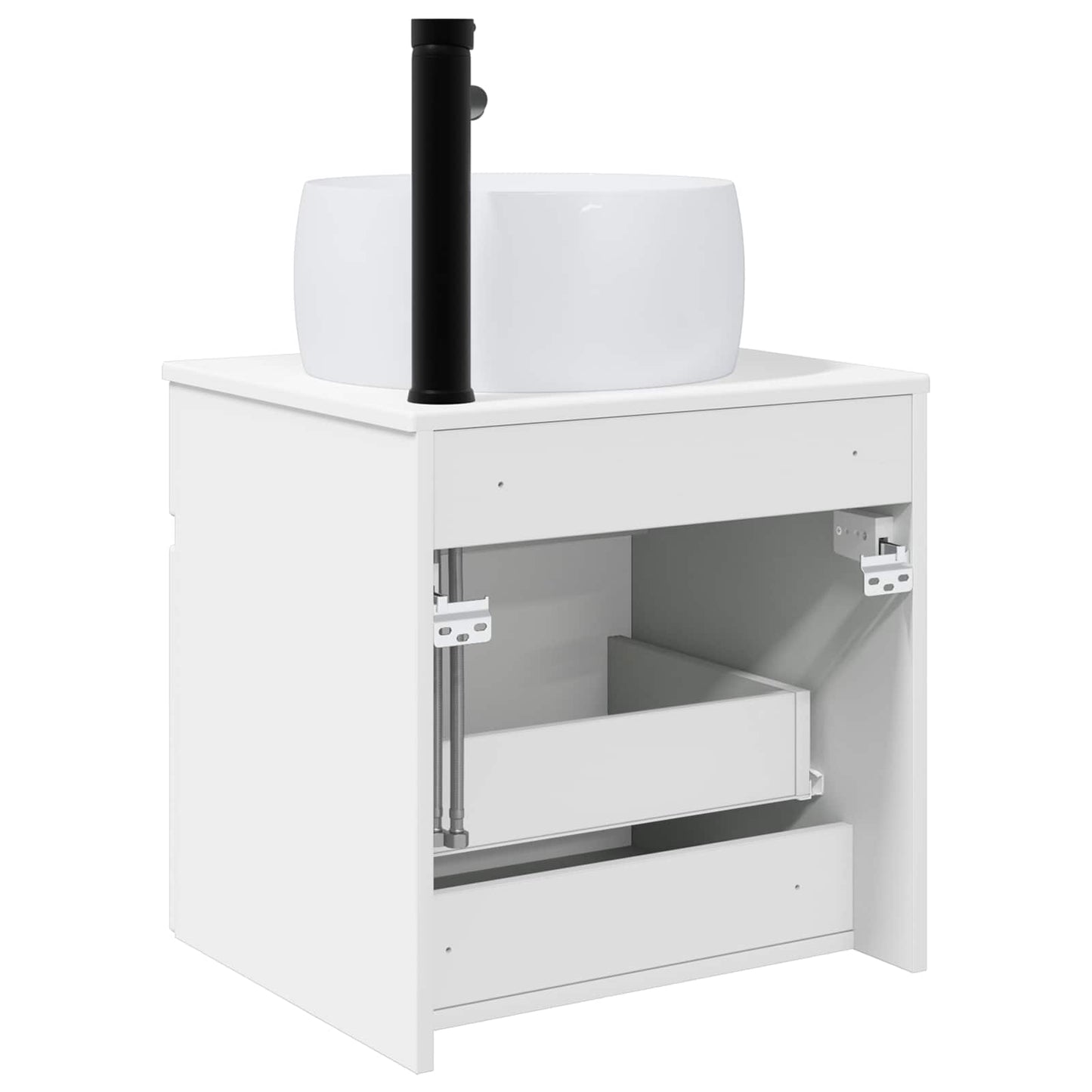 vidaXL Επιτοίχιος νιπτήρας βανίλιας Λευκό 49 x 44,5 x 66 εκ
