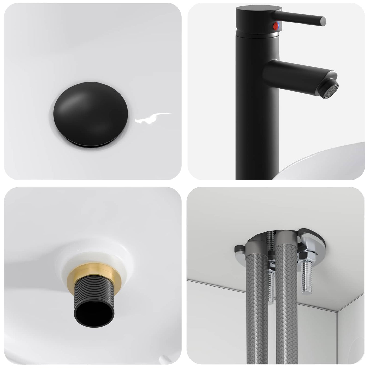 vidaXL Επιτοίχιος νιπτήρας βανίλιας Λευκό 49 x 44,5 x 65,5 εκ