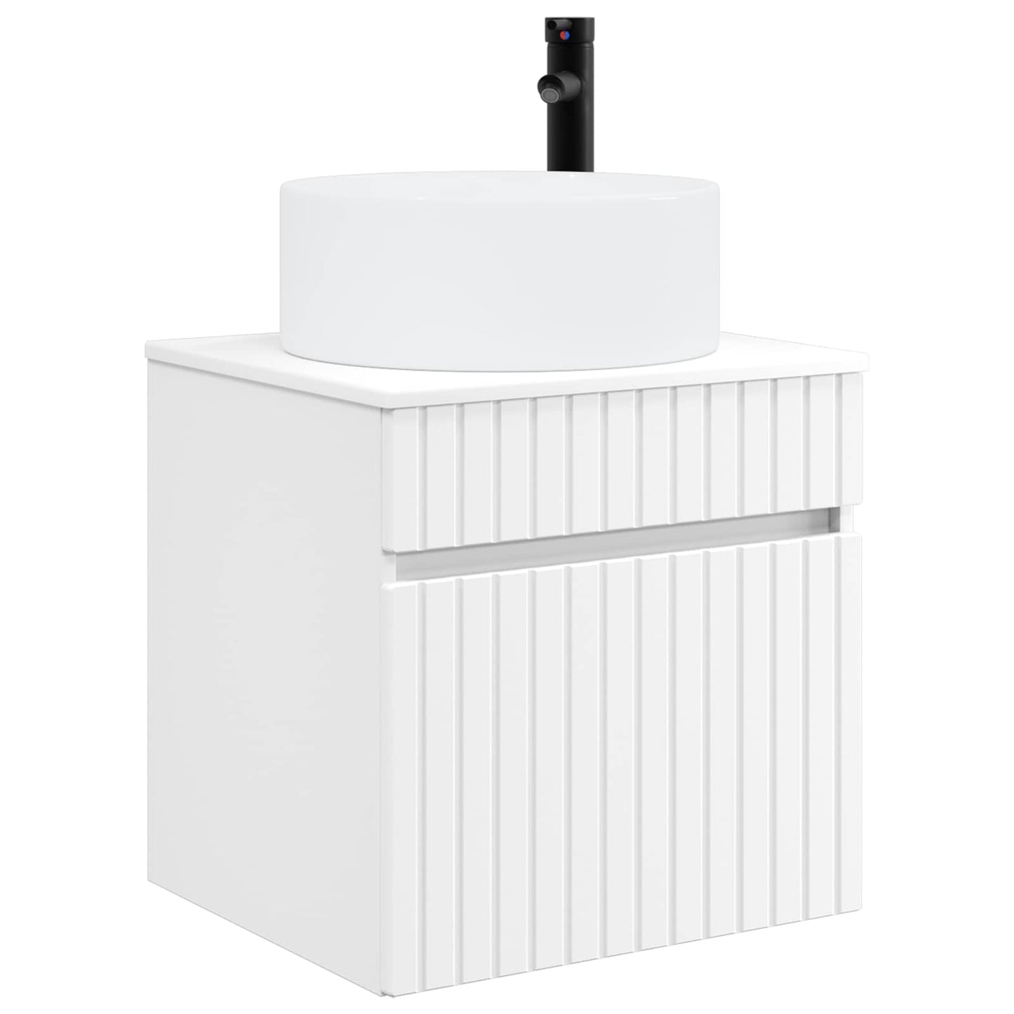 vidaXL Επιτοίχιος νιπτήρας βανίλιας Λευκό 49 x 44,5 x 65,5 εκ