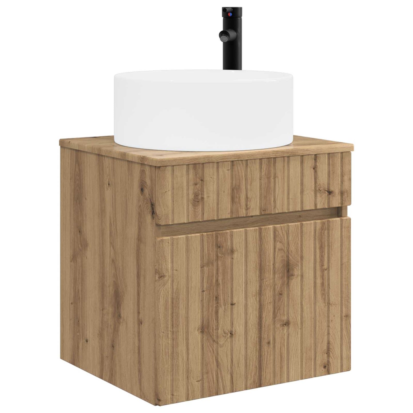vidaXL Επιτοίχιος νιπτήρας βανίλιας Artisan Δρυς 49 x 44,5 x 65,5 εκ