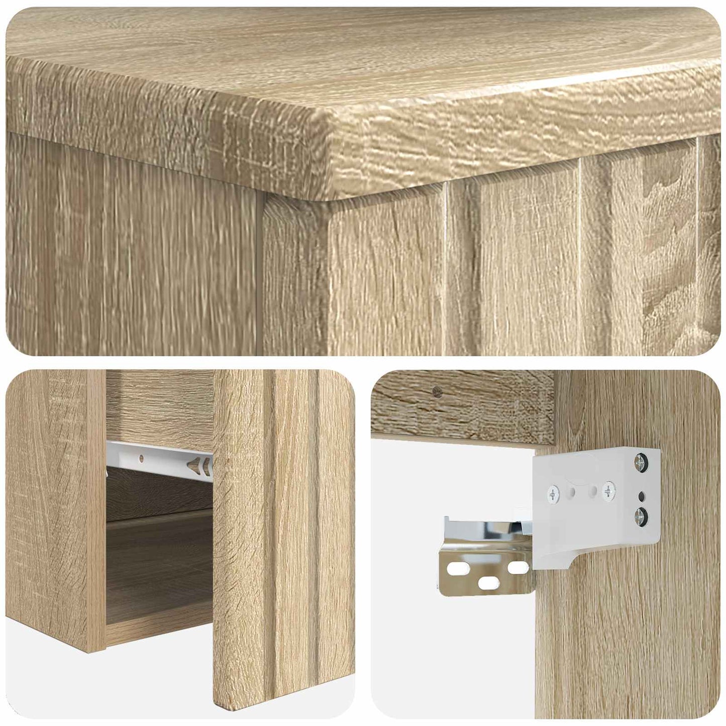 vidaXL Τοίχου Ντουλάπα Μπάνιου Sonoma Δρυς 59 x 44,5 x 50 εκ