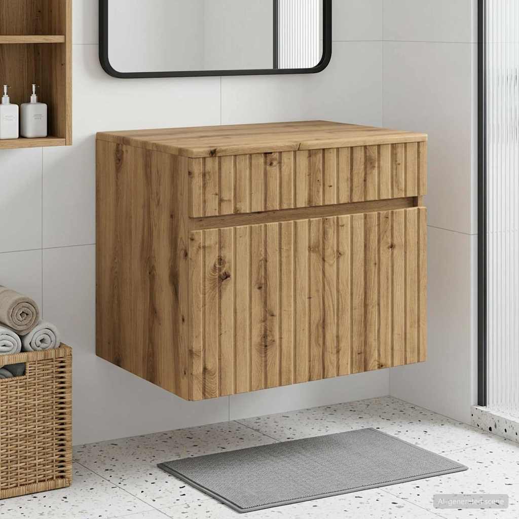 vidaXL Τοίχου Ντουλάπα Μπάνιου Artisan Δρυς 59 x 44,5 x 50 εκ