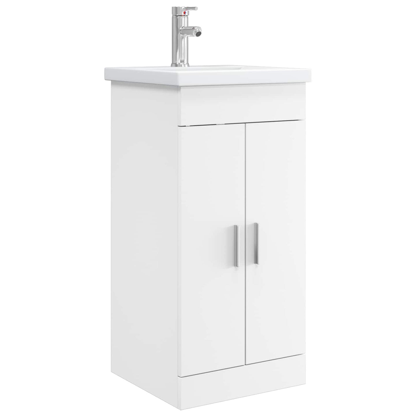 vidaXL Καθρέφτης μπάνιου με νιπτήρα Λευκό 42 x 40 x 84,5 εκ