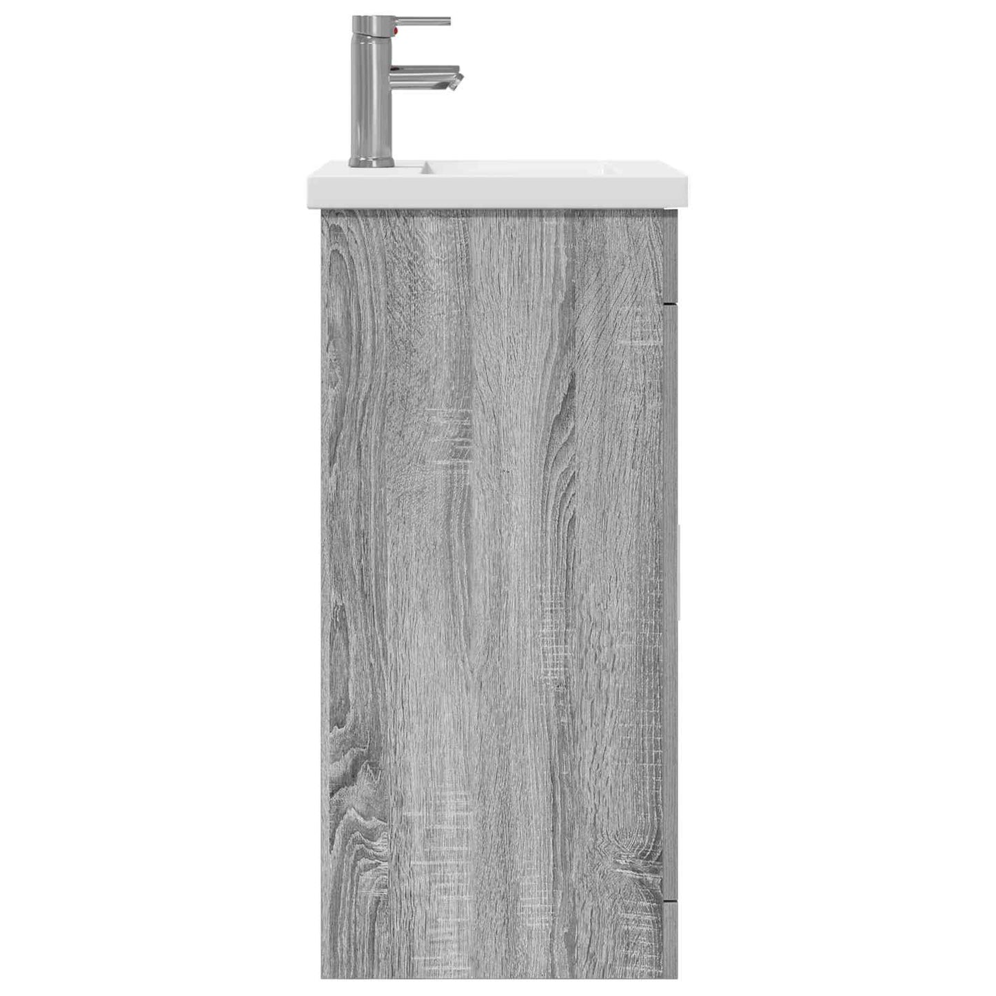 vidaXL Καθρέφτης μπάνιου με νιπτήρα Γκρι Sonoma 42 x 40 x 84,5 εκ