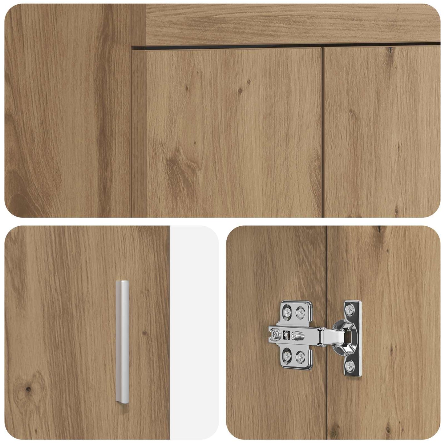 vidaXL Καθρέφτης μπάνιου με νιπτήρα Artisan Δρυς 42 x 40 x 84,5 εκ