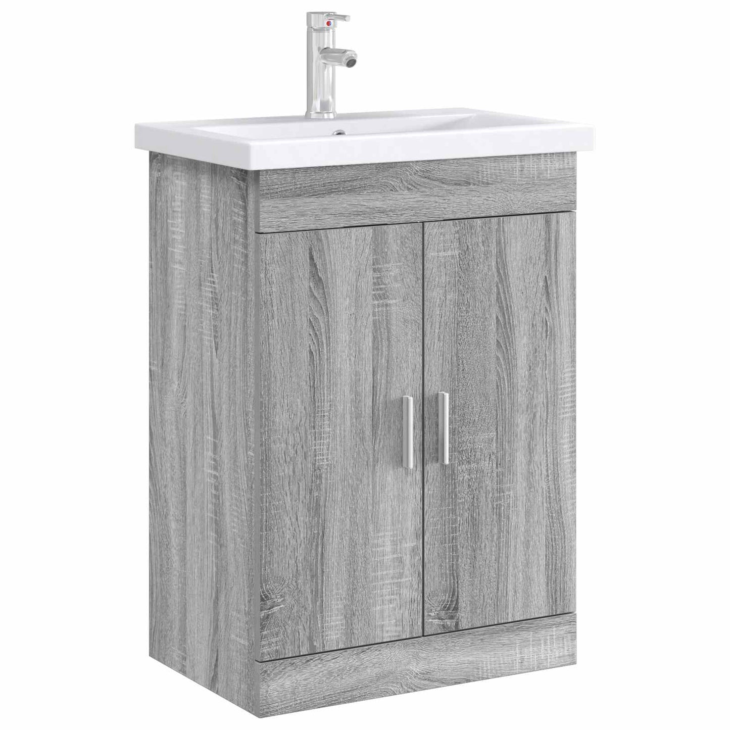 vidaXL Ντουλάπι Κάτω από τον Νιπτήρα Γκρι Sonoma 56 x 37,5 x 81 εκ