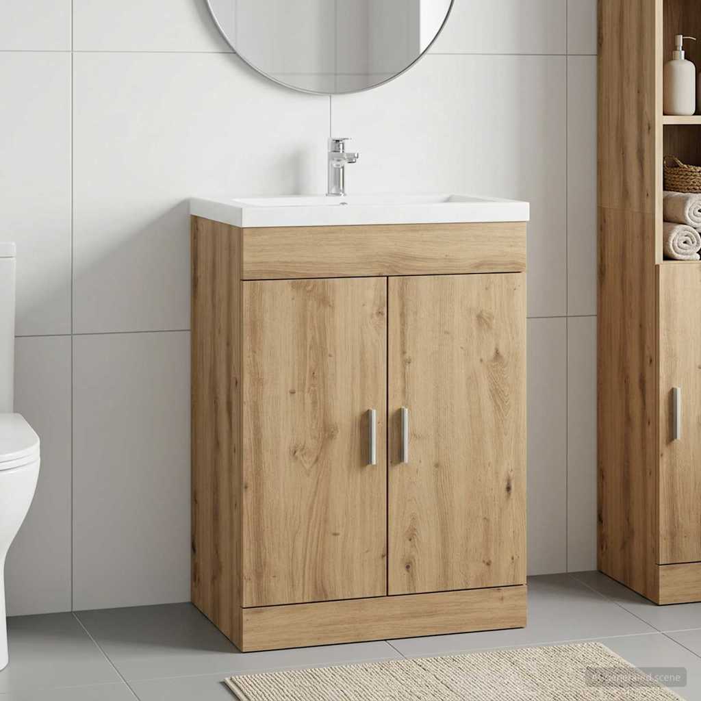 vidaXL Ντουλάπι Κάτω από τον Νιπτήρα Artisan Δρυς 56 x 37,5 x 81 εκ