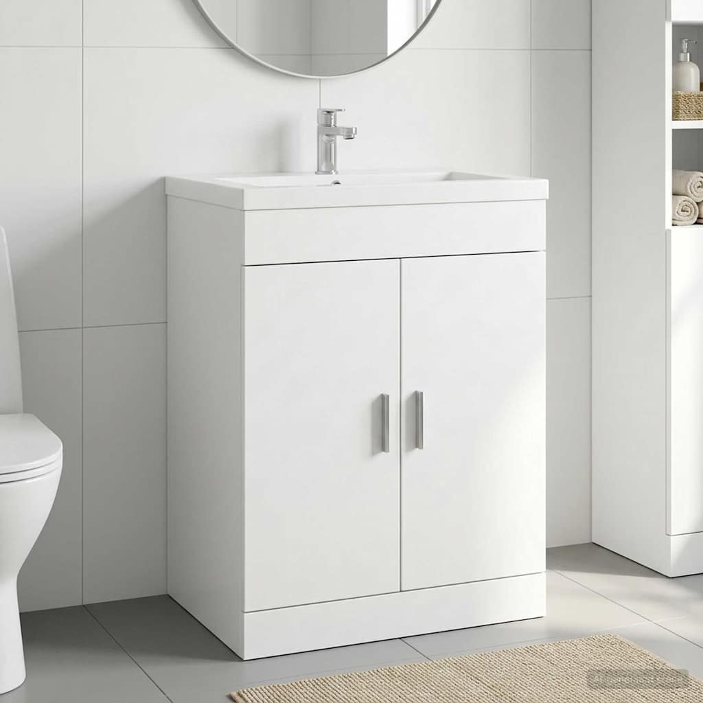 vidaXL Ντουλάπι Κάτω από τον Νιπτήρα Λευκό 78,5 x 37,5 x 81 εκ