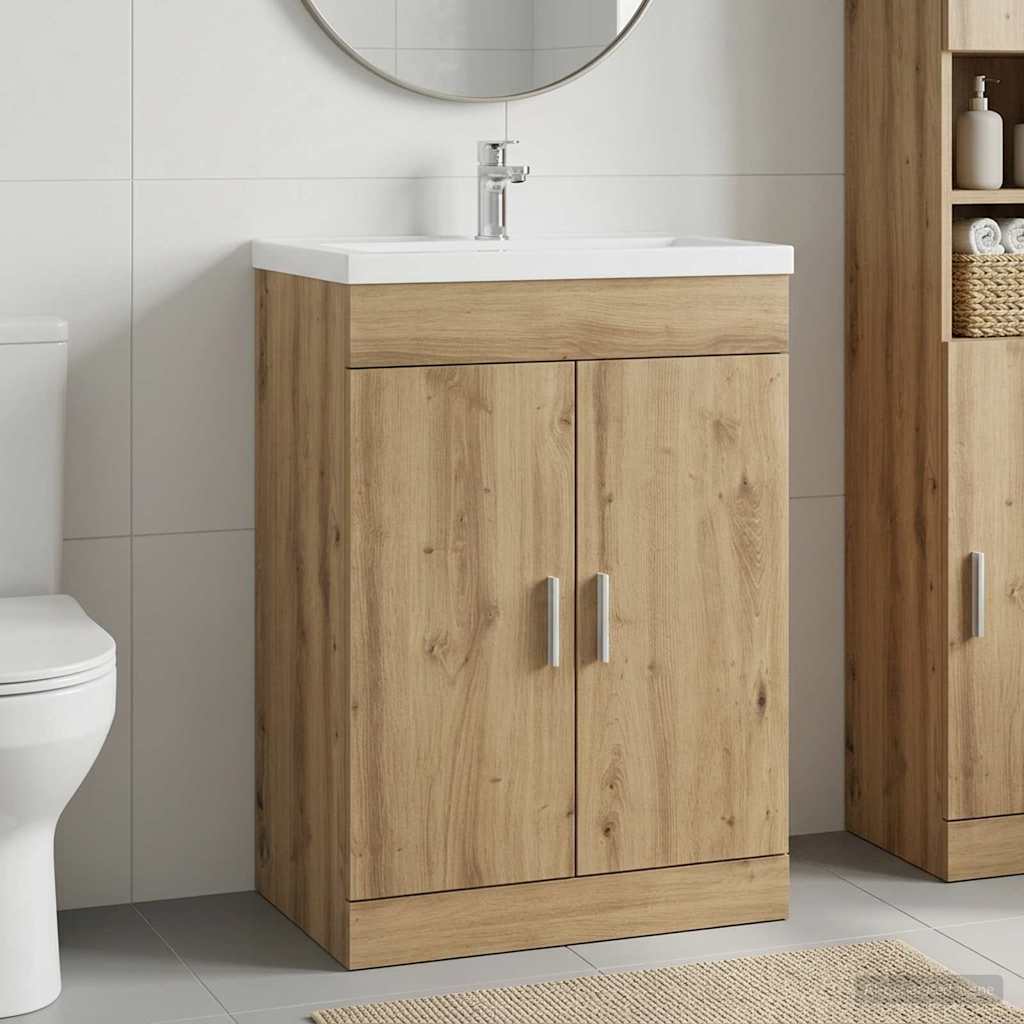 vidaXL Ντουλάπι Κάτω από τον Νιπτήρα Artisan Δρυς 78,5 x 37,5 x 81 εκ