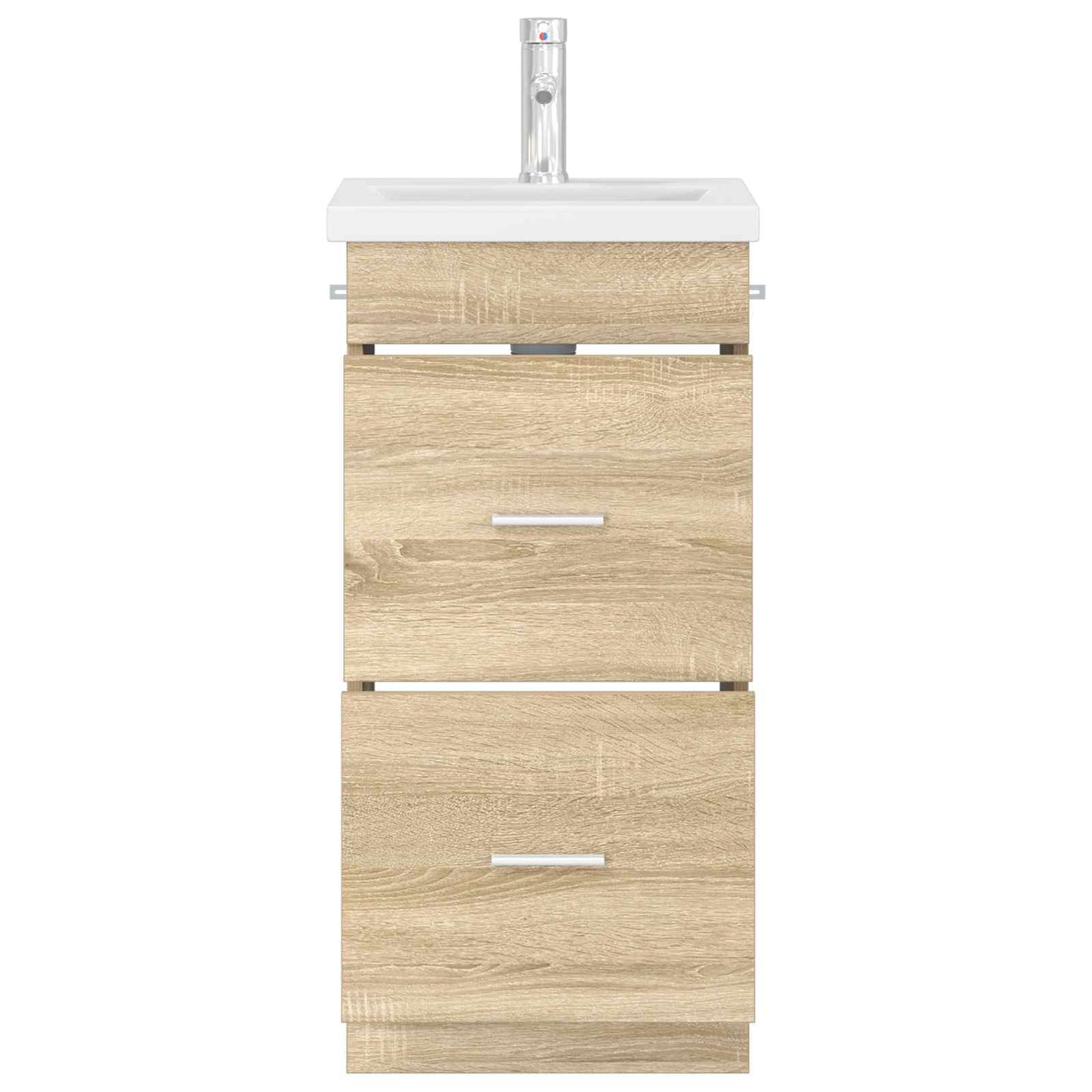 vidaXL Καθρέφτης μπάνιου με νιπτήρα Sonoma Δρυς 42 x 40 x 84,5 εκ