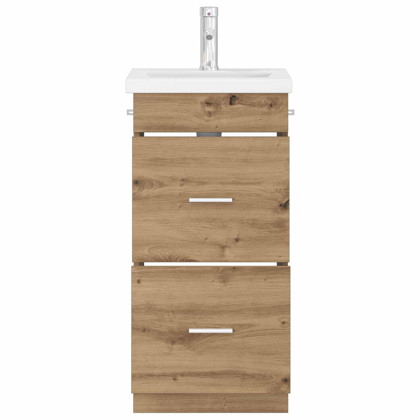 vidaXL Καθρέφτης μπάνιου με νιπτήρα Artisan Δρυς 42 x 40 x 84,5 εκ
