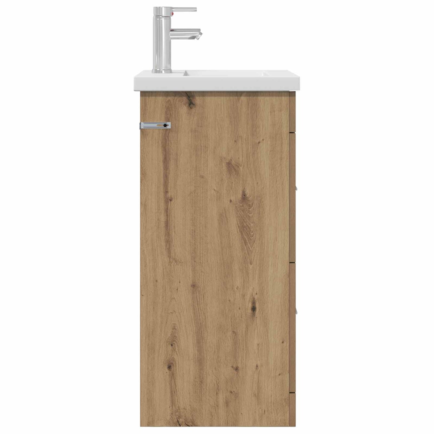 vidaXL Καθρέφτης μπάνιου με νιπτήρα Artisan Δρυς 42 x 40 x 84,5 εκ