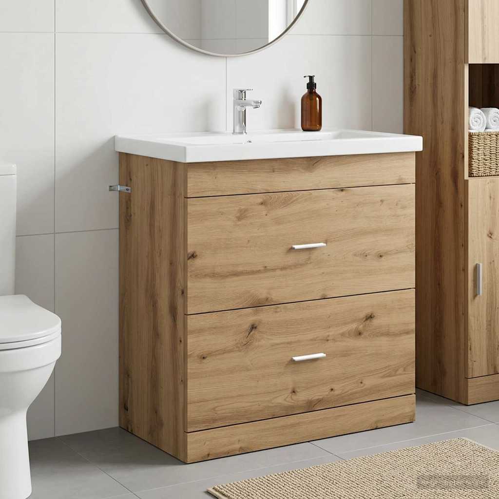 vidaXL Ντουλάπι Κάτω από τον Νιπτήρα Artisan Δρυς 78,5 x 37,5 x 81 εκ