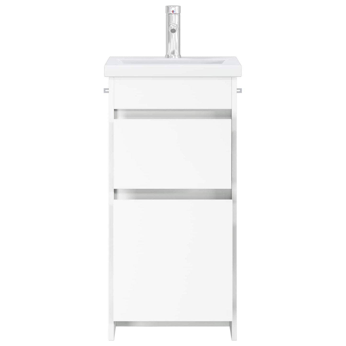 vidaXL Καθρέφτης μπάνιου με νιπτήρα Λευκό 42 x 40 x 84,5 εκ
