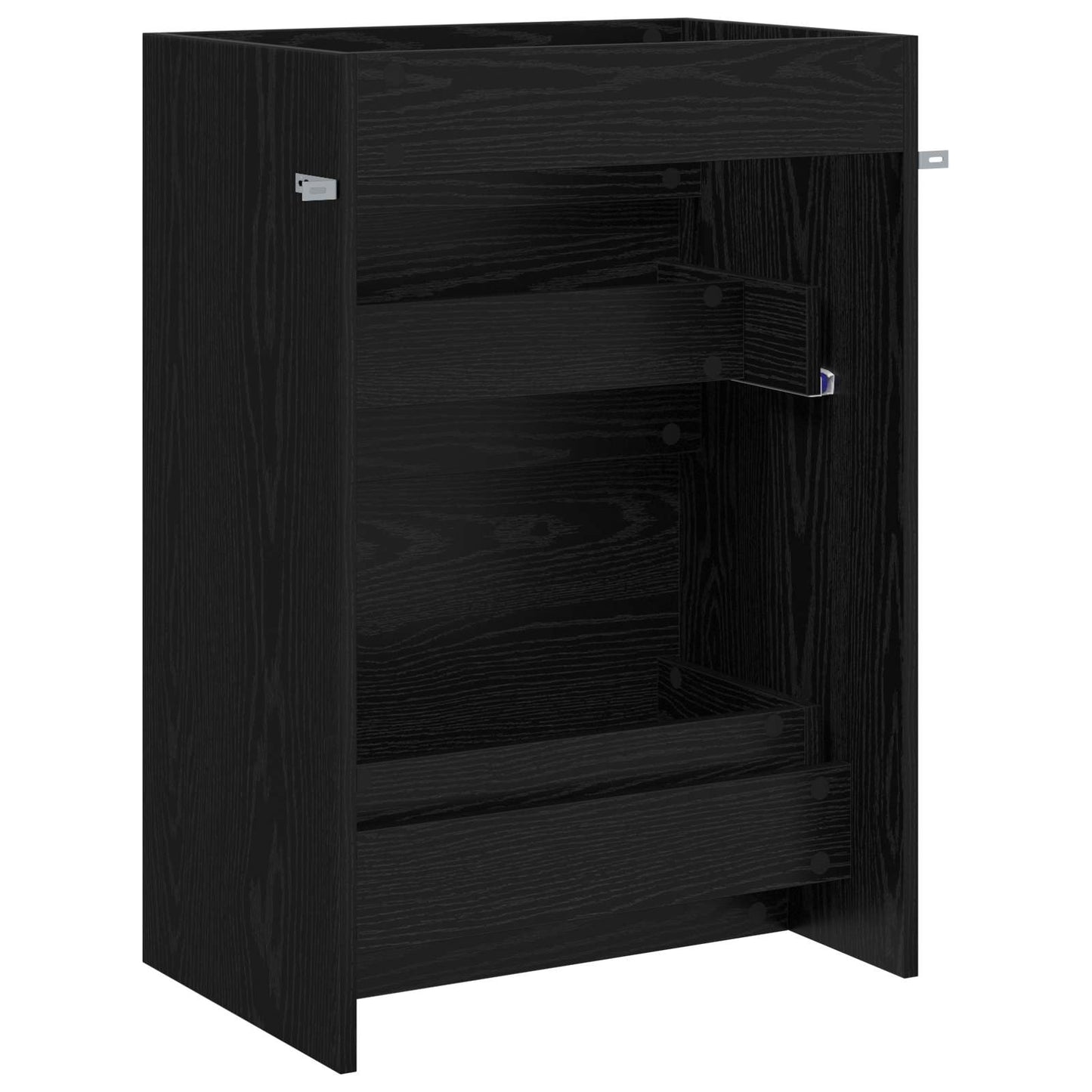 vidaXL Ντουλάπι Κάτω από τον Νιπτήρα Μαύρη Δρυς 56 x 37,5 x 81 εκ