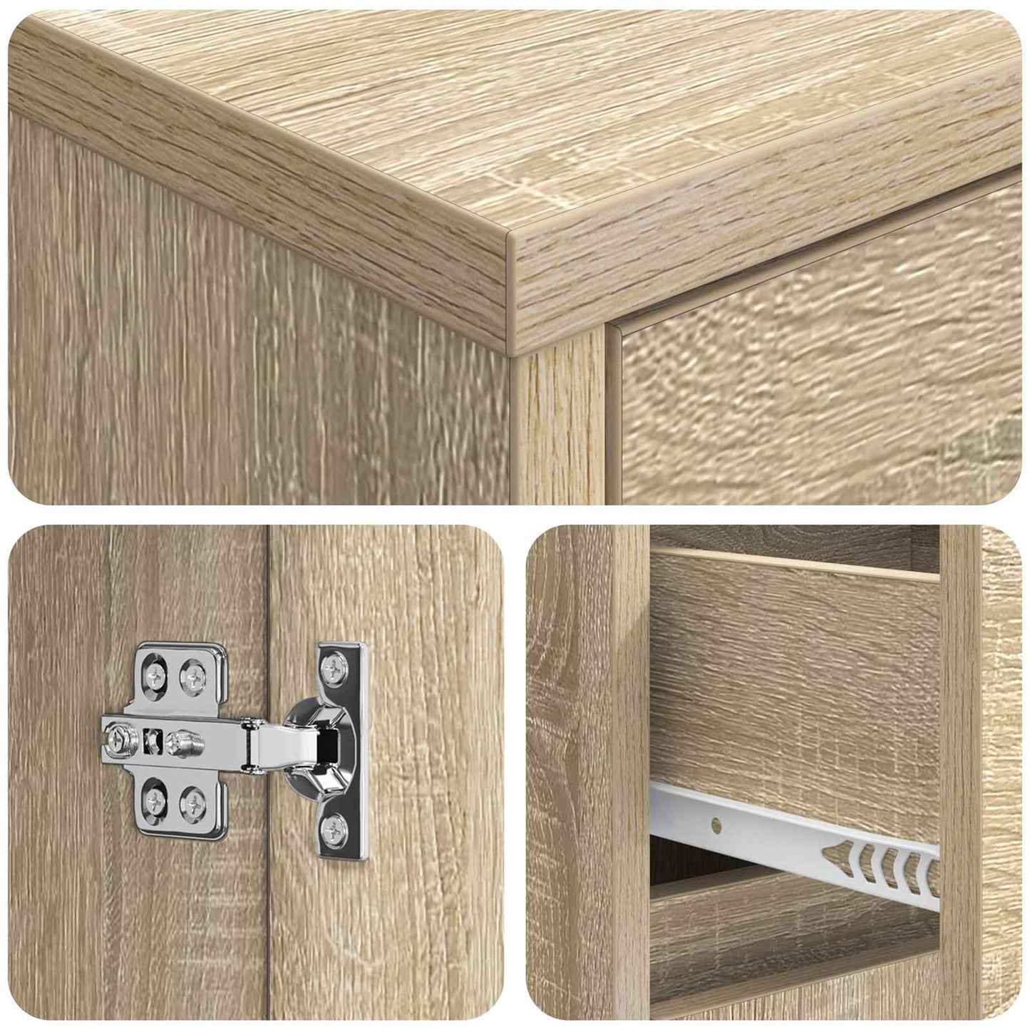 vidaXL Ντουλάπι Μπάνιου Sonoma Δρυς 35 x 36,5 x 85 εκ.