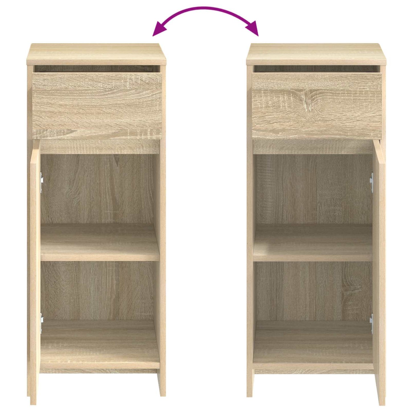 vidaXL Ντουλάπι Μπάνιου Sonoma Δρυς 35 x 36,5 x 85 εκ.