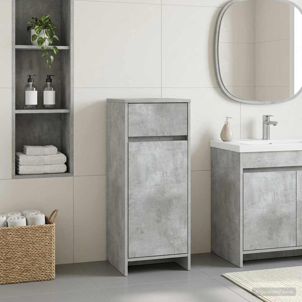 vidaXL Ντουλάπι Μπάνιου Γκρι Σκυροδέματος 35 x 36,5 x 85 εκ.
