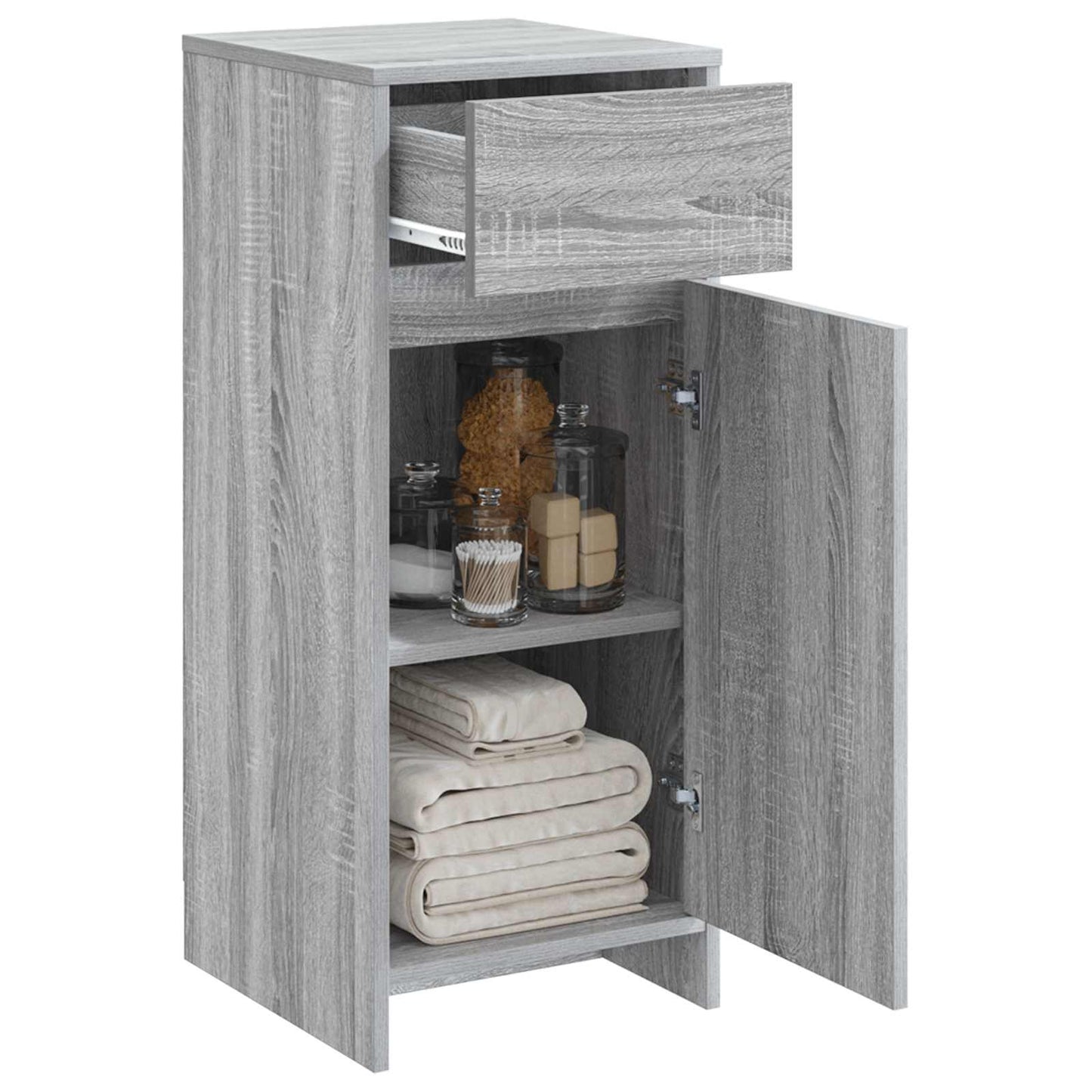 vidaXL Ντουλάπι Μπάνιου Γκρι Sonoma 35 x 36,5 x 85 εκ.