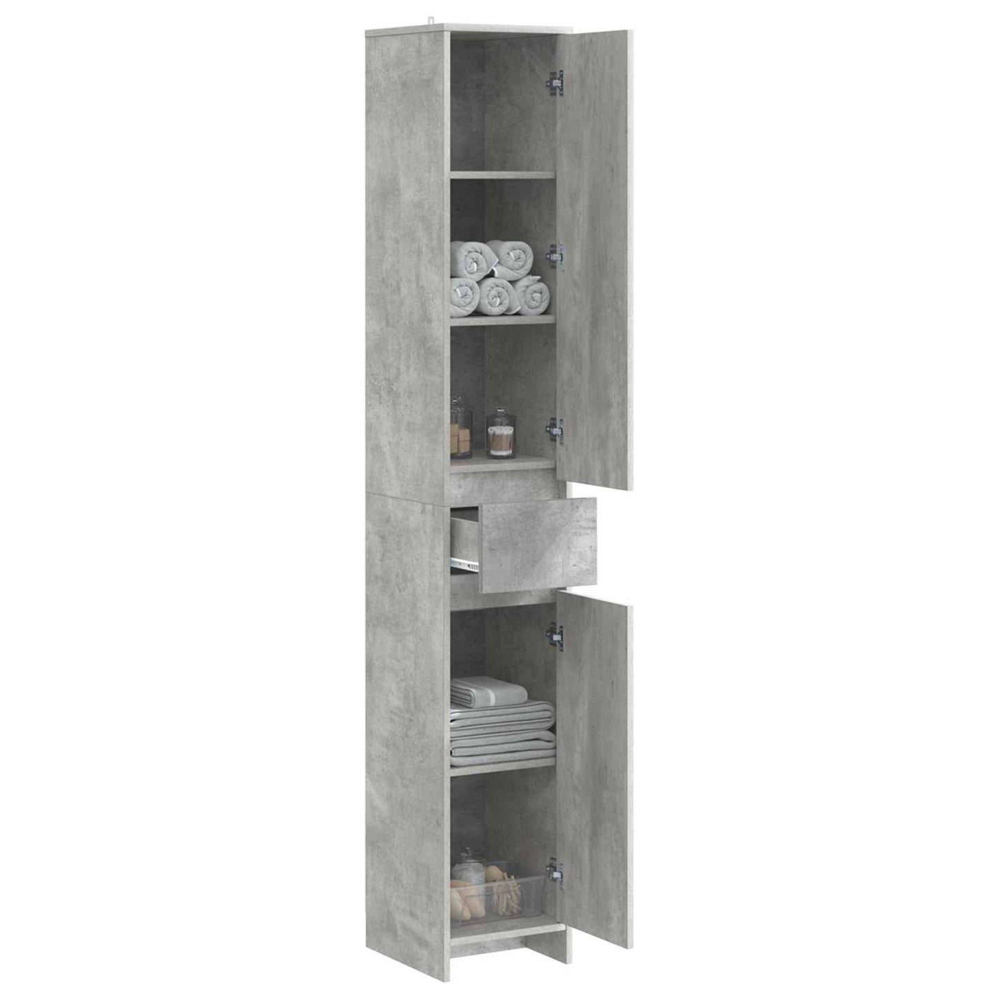 vidaXL Ντουλάπι Μπάνιου Γκρι Σκυροδέματος 30 x 33 x 190 εκ.