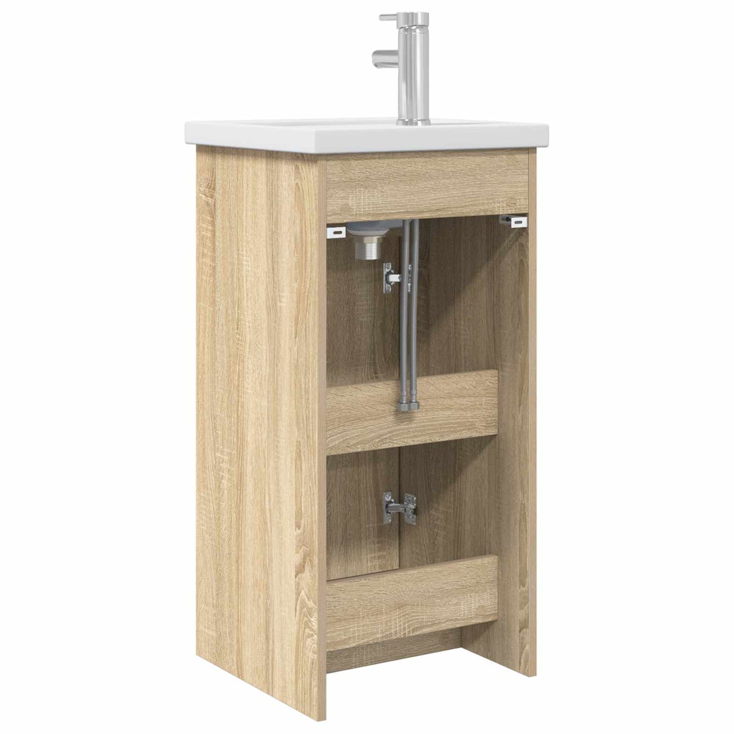 vidaXL Καθρέφτης μπάνιου με νιπτήρα Sonoma Δρυς 42 x 40 x 84,5 εκ